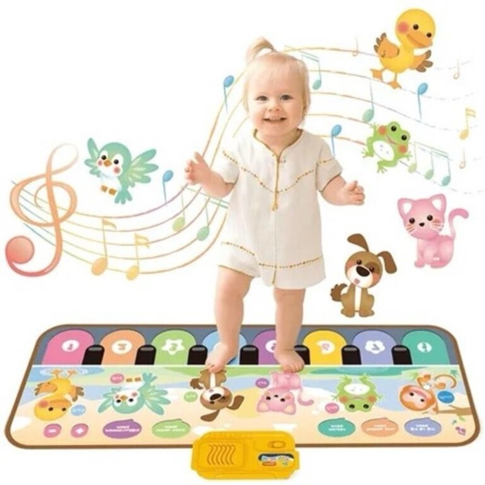 NWT Musical Animal Toddler Piano Mat, 5 Play Modes & Animal Sounds, Bright Color